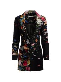 Alice Olivia Mya Floral Blazer Black at Farfetch